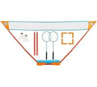 set de badminton attachable junior bleu/orange 12 pièces