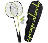 Set de badminton - SCHILDKRÖT - 2 raquettes + 2 volants - Sac de transport - LEDMAGIC NIGHT LED