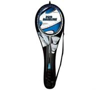 Baseline - Set de badminton - Baseline Pro - 4 joueurs, 4 volants, filet, piquets, sac PVC - Bleu
