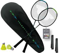 Set De Badminton Professionnel Talbot-Torro Raquettes En Graphite Ultralégères,Volants En Nylon Et Étui De Transport Rembourré Idéal Pour Les Joueurs Ambitieux