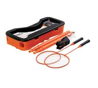 Set de badminton raquettes et filet NILS ZSB1 Orange 68x28,5x12 cm