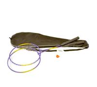 Set de Badminton - WONDERKIDS - 2 Raquettes - Volant - Housse de transport - Violet et jaune