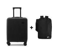 Set de bagages - CabinFly - Cruisair & Bellanca - Noir - Valise 55x40x20 cm - Sac à dos 40x20x25 cm