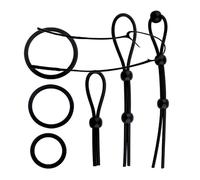 Set De Bague D'EntraîNement Noir Haute RéSistance Pour Hommes, Y Compris 3 Tailles DifféRentes De Bagues Et Bandes De RéSistance - Q