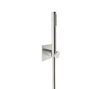 Herzbach Design iX 17.914100.2.09 1600 mm, rosace 70x70mm, avec douchette, acier inoxydable brossé