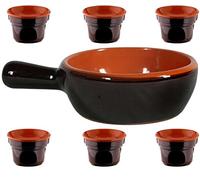 Set de bain CAUDA CASSEROLA 21 cm CÉRAMIQUE + 6 FOURNISSEURS BAIN CAUDA