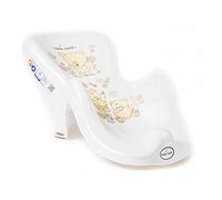 Set de bain ensemble baignoire avec support et siège transat indispensables pour le bébé enfant nouveau-née Tega Baby thème Ours couleur blanc perle