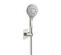 Set de bain Herzbach Design iX 17.914300.2.09 1600 mm, rosace 70x70mm, avec douchette, acier inoxydable brossé