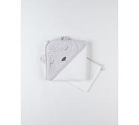 NOUKIE'S - Set de bain en éponge - Cape de bain + Gant - Babou & Kendi - Gris