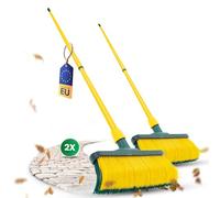 Set de balais à griffes 40 cm en bois avec manche Fouet à neige Balai à gratter Balai pour l'extérieur Jardin Balai (2, Balai 40 cm avec manche)