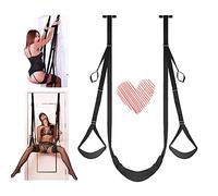 Set de balançoire de yoga, balançoire noire de porte pour le sport, pilates et jeu