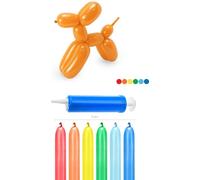 Set de ballons à modeler multicolores avec pompe