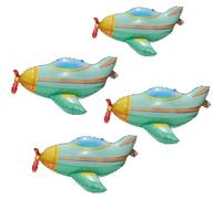 Set de Ballons Avion, 4 Pièces 4D Grands Ballon Avion Helium, Avion Theme Anniversaire Garcon, Ballon Avion Anniversaire pour Décoration de Fête d'anniversaire Sur le Thème de l'avion(Vert)