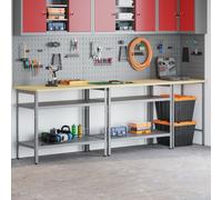 Set De Banc De Travail 3 Pièces En Acier Gris