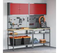 Set De Banc De Travail 8 Pièces En Acier Gris