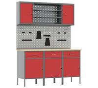 Set De Banc De Travail En Acier Rouge De 7 Pièces Chez Vidaxl Rouge