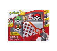 Set De Bandolière Pokémon JASPKW0028 avec figurine 5 cm, 2 porte-Poké Ball Clip 'N' Go, ceinture et bandoulière - Coloris unique