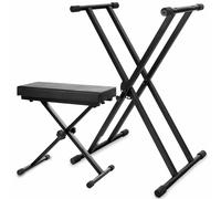 Set de Banquette ed Support Clavier Numerique Piano Digital Banc Siege Crochet