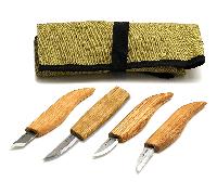 Set de base Beavercraft de 4 couteaux (4 couteaux dans un étui) S07
