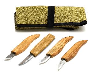 Set de base Beavercraft de 4 couteaux (4 couteaux dans un étui) S07