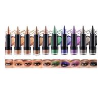 Set de bâtons d'ombres à paupières chatoyantes, Set d'ombres à paupières 2 en 1 à double extrémité avec des couleurs crémeuses et durables pour des looks polyvalents #10PCS