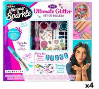Set de beauté cra-z-art 2 x 13 x 2 cm enfants ongles cheveux corps paillettes 4 pcs.