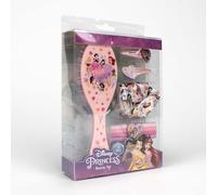 Set de beauté des princesses - Comprend 1 brosse, 2 épingles à cheveux, 4 chouchous et 1 chouchou en tissu - Multicolore - Inspiré par les princesses - Produit original conçu en Espagne