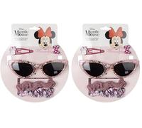 ARTESANÍA CERDÁ Set beauté Minnie Mouse – Rose: lunettes, 2 épingles, 2 pinces – Fabriqué en Espagne