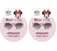 Set de beauté pour enfants Minnie Mouse - Rose - Set complet - comprend des lunettes de soleil, 2 épingles à cheveux et 2 pinces à cheveux - Produit Original Fabriqué en Espagne