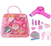 Set de beauté pour filles, set d'accessoires pour cheveux, sèche-cheveux réaliste dans un sac