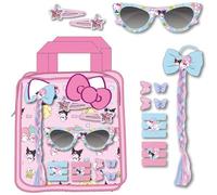 ARTESANÍA CERDÁ Set beauté Hello Kitty – sac à lunettes, pinces, tresse, jarretières – Kit enfant