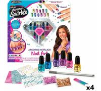 Set de beauty cra-z-art 1,5 x 4,5 x 1,5 cm Kids metallic rainbow nails 4 pcs.