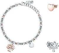 Set de bijoux en acier discret LPS20ASF01 (bracelet, 2x boucles d'oreilles simples)