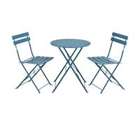 Set de bistrot 'Caprile' 3 pcs. pliable acier turquoise
