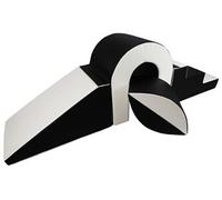Set De Blocs En Mousse 4 Éléments Avec Petit Pont Noir - Blanc
