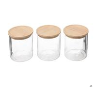Set de bocaux hermétiques - 5five - 350ml - Verre borosilicate - Lot de 3 - Rond
