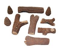 Set de bois en céramique pour cheminées et foyers au gel bioéthanol