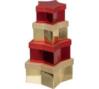 Set de boîtes cadeaux, en forme d'étoile. 4 pièces