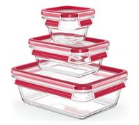 Set De Boites Clip&close Verre Rectangulaire Et Carré