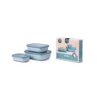 Set De Bols Cirqula Rectangulaires - Mepal - Nordic Blue - 500ml, 1000ml, 2000ml