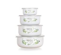Set de bols en émail OLIVES, 8 pièces