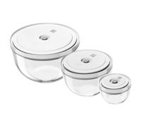 Set de bols sous vide - S/M/L - Verre - 6 pcs - Couvercles sous vide empilables
