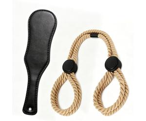 Set de bondage Set de bondage débutant Sm fouet corde de bondage Rope réglable Flogger Spanking cuir paddle cordes de bondage Set de paddle selfbondage corde de bondage seins Bdsm attaches pour femmes