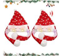 Set de bonnets de Père Noël LED avec oreilles mobiles 2pcs.