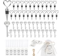 Set de bouchons de vin en forme de cœur, 36 pièces, convient pour les mariages et les fêtes, set de 24 pièces