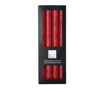 Set de bougies en stéarine - rouge foncé 4pcs