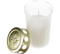 Set de bougies funéraires Blanc Or 24h de combustion Résistant aux intempéries Ø5,5cm H11,5cm Pack de 12 pour commémoration