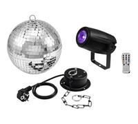 Set de boule à facettes Eurolite 20000563 Ampoule LED avec éclairage LED, avec moteur 20 cm 1 pc(s)