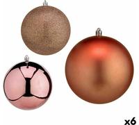 Set de Boules de Noël Boules en plastique de cuivre 12 x 13 x 12 x 12 cm (6 pièces) (Krist+ S3627614) - EAN : 4899888648628