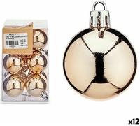 Set de boules de Noël champagne PVC 8 x 12 x 8 cm (12 pièces)